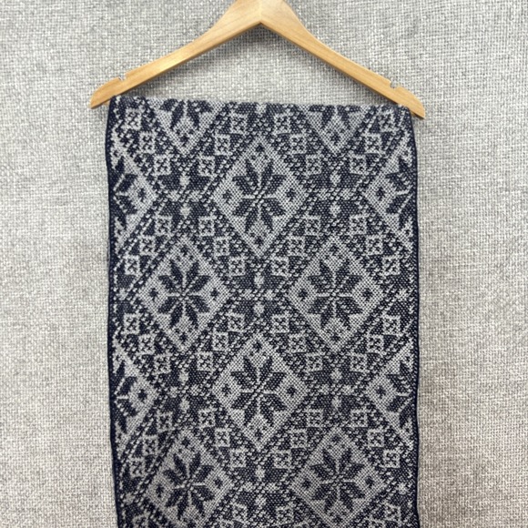 Dale of Norway Merino Wool Cashmere Navy Blue Gray Rose Scarf One Size New W Tag - Picture 4 of 11